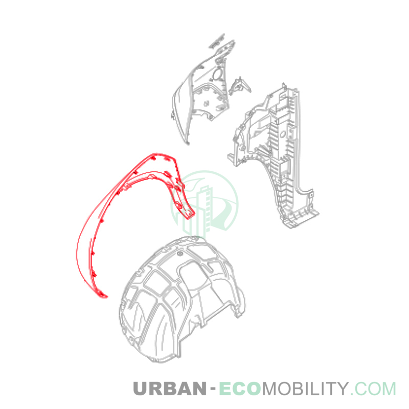 Carénage de garde-boue avant droit - SILENCE