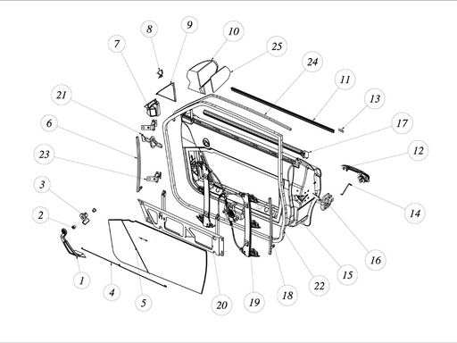 [TAZ ZZ2603064PL00] Panneau interieur de portière droite - TAZZARI