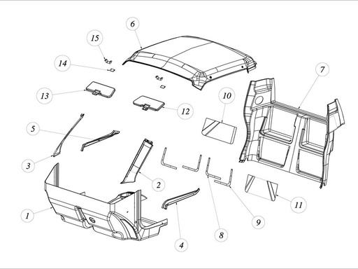 [TAZ ZZ2603073PL00] Cache du boîtier de batteries gauche - TAZZARI